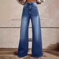 thumbnail image 2 of acuever Women's Vintage High Waisted Wide Leg Jeans - Trendy Design Floor-Length Denim Pants Loose Fit Women's Jeans, 2 of 5
