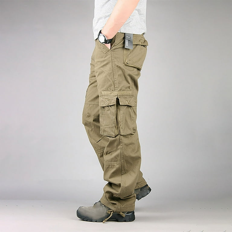【WOOHWA】UNDER STRAP CARGO SK Zpanxa Cargo Pants for Men Hook and Loop Fastener Fallow