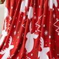 thumbnail image 4 of Christmas Flannel Fleece Blanket Lightweight Twin 60" x 80" (Red Reindeer), 4 of 7