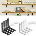 thumbnail image 2 of 4Pcs Heavy Duty L Shape Wall Bracket 4x4 Inch Floating Shelf Support Joint Angle Bracket for DIY Installation with Screw, 2 of 10
