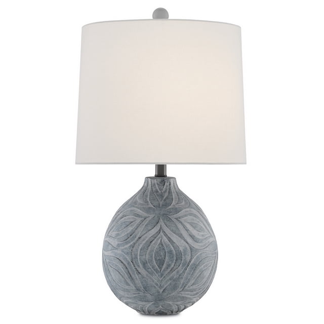 Currey & Company 6000-0380 Hadi 27 inch 150 watt Gray Stone Wash Table Lamp Portable Light