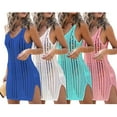 thumbnail image 2 of Caitzr Hollow Out Beach Dress Women Sleeveless Crochet Swimsuit Cover Up Vestidos Female Bathing Suit Plus Size, 2 of 6