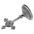 thumbnail image 5 of Crucifijo de pie, pequeño crucifijo de metal, figura de estatua de cruz de Cristo con base, 5 of 5