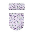 thumbnail image 5 of COEQINE Toilet Lid Cover and Toilet Tank Cover Fits Most Tanks & Lids, Elastic Bottom Easy Installation Breathable Toilet Cover 2 Piece Set, Butterfly Lavender Violet, 5 of 7