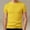 Yellow, variant on COSFO T Shirts for Man Summer Short Sleeve Knit Shirt Slim Fit Solid Crew Neck Casual Shirts for Men L