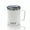 White, variant on 13 oz Coffee Mug with Lid - Leak Proof Travel Tumbler, 6-Hour Double Wall Vacuum Insulated Thermal Cup for Hot & Iced Coffee, Camping & Dishwasher Safe 18/8 Stainless Steel (Black)