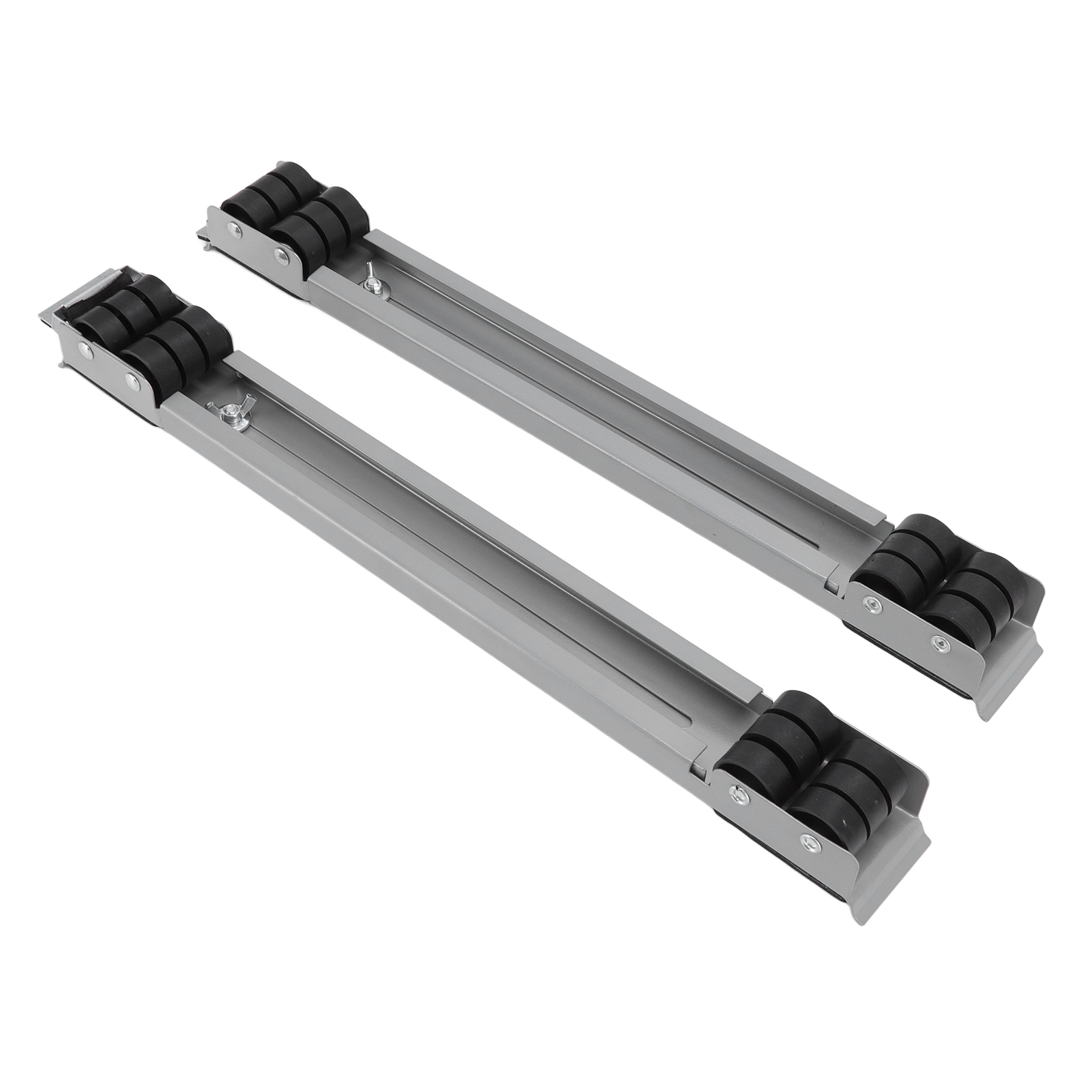 M Buder Heavy Duty Extensible Appliance Roller Retractable Base Appliance Slider for Washers Dryers Refrigerators 661 lbs / 300 KG Load Bearing Silver Black