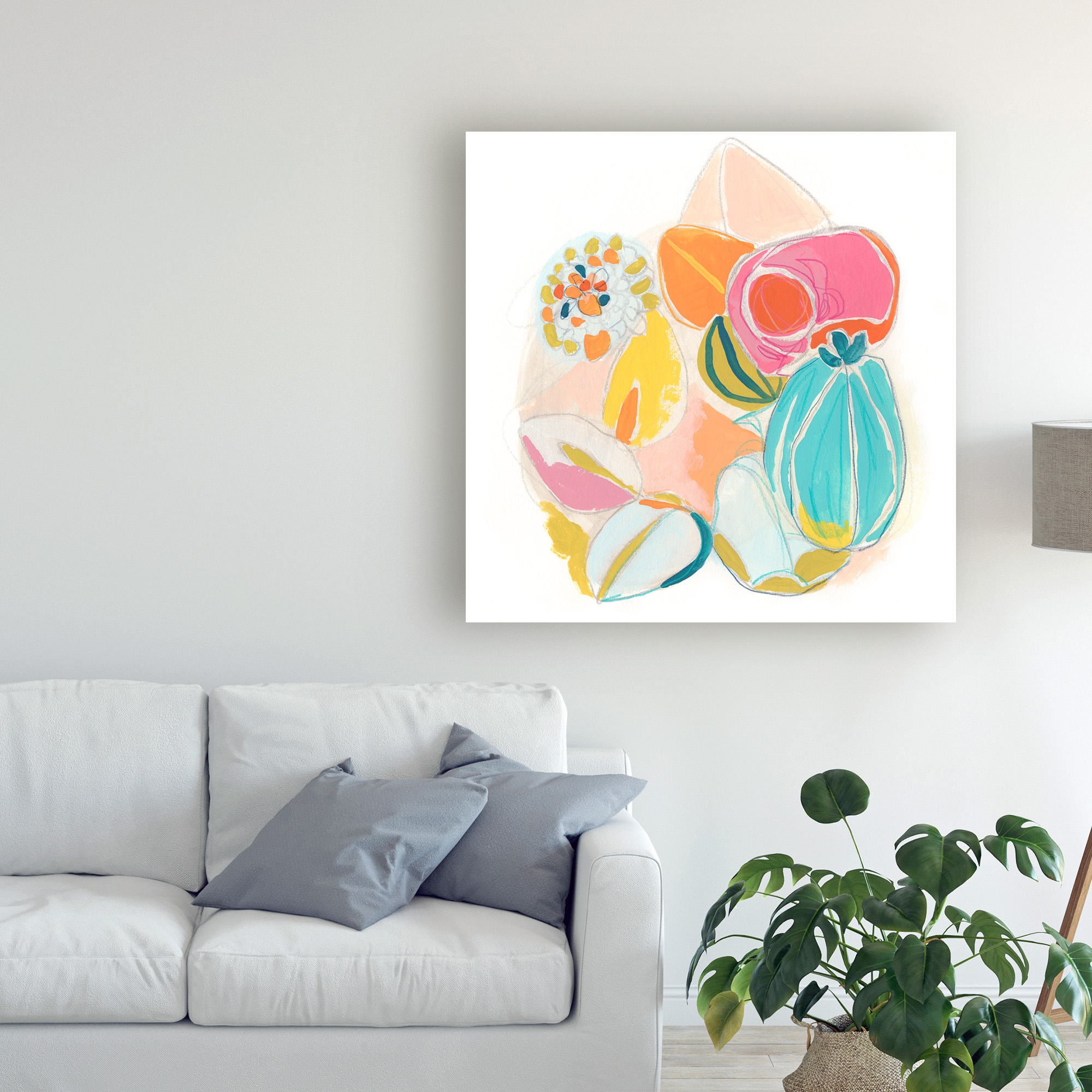 Trademark Fine Art 'Floral Vibe III' Canvas Art by June Erica Vess