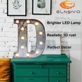 thumbnail image 2 of Letra Decorativa LED Marquee D Elnsivo Estilo Vintage Oxidado, 2 of 7