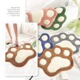 thumbnail image 3 of Alfombrilla de baño con forma de pata, bonita alfombra de baño antideslizante, suave microfibra que absorbe el agua, alfombra de ducha gruesa, alfombra de baño lavable a máquina para baño o dormitorio, 3 of 5