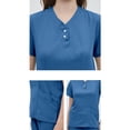 thumbnail image 3 of EQWLJWE Ensembles d'Uniformes d'Infirmière d'Été, Ensembles d'Uniformes d'Infirmière pour Femmes Grande Taille, Uniformes Jogger pour Femmes, Ensemble d'Uniforme d'Infirmière Extensible à Col en V pour Femmes Haut et Pantalon, Vêtements de Protection Uniformes, 3 of 3