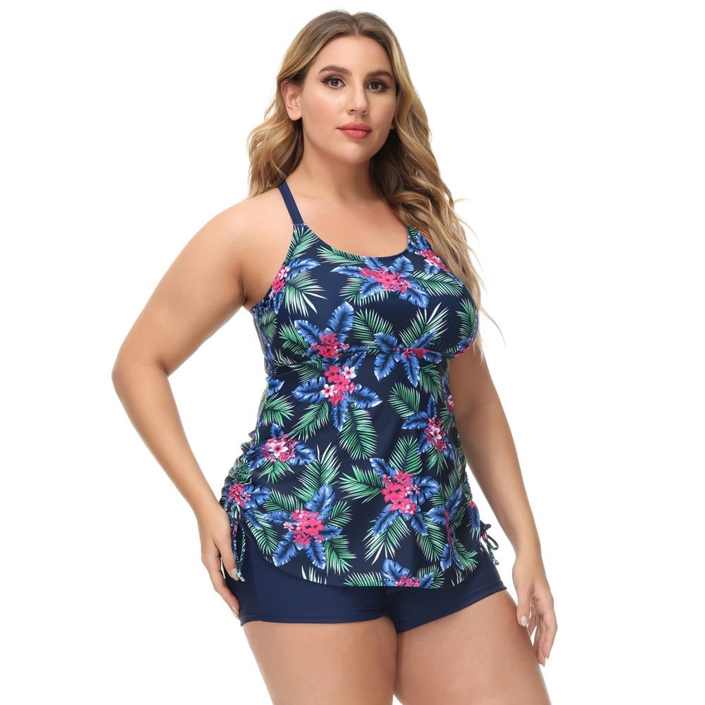 plus size swim tops walmart
