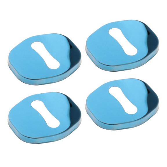 4 Pieces Car Door Lock Cover Metal Protection Accessory for