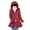 Burgundy-A, variant on Odeerbi Women's Winter Coat Lightweight Puffer Jacket Long Down Jacket Lightweight Removable Hood Down Jacket Mid-length Slim Large Size Thin Jacket Black
