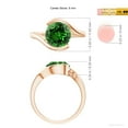 thumbnail image 5 of ANGARA Semi Bezel-Set Solitaire Lab Grown 2.5 Ct Emerald Bypass Engagement Ring for Women in 14K Rose Gold (Size-9mm) | May Birthstone, Anniversary, Jewelry Gift for Women | Lab-Grown Emerald Ring, 5 of 8