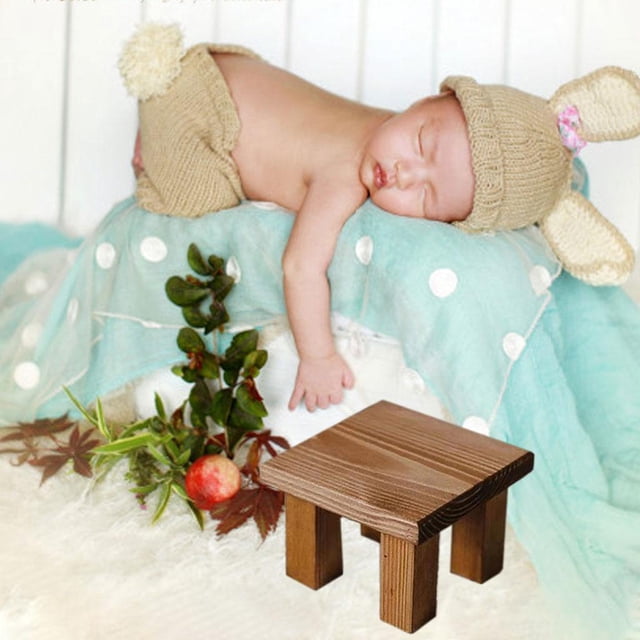Fancy Infant recién nacido fotografía Prop taburete de madera foto de bebé foto de fondo telón de fondo Mini decoración de mesa de té/ CUTICAT accesorios de fotografía
