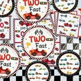 thumbnail image 3 of 122Pcs Two Fast Race Car 2nd Birthday Party Decorations - Race Car Plates, Napkins, Tablecloth for Boys Kids' Two Year Old Party Race Car Birthday Party Supplies, Serves 40 Guest, 3 of 6