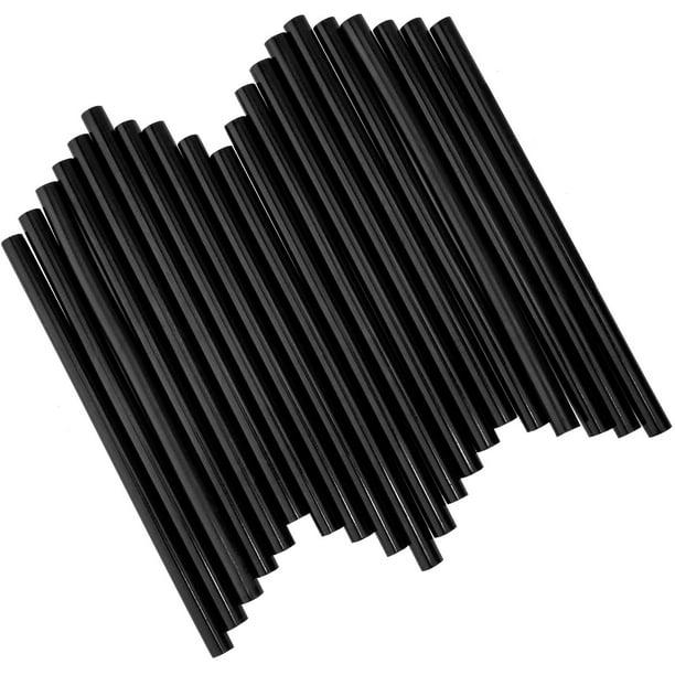 Barras de pegamento termofusible - para pistola de pegamento caliente 20 piezas negro 11x200 mm