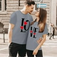 thumbnail image 5 of Valentine's Day Floral Print Short Sleeve T Shirt For Men And Women Trendy Casual Top For Youth And Teens Womens Long Sleeve Spandex T Shirt Loose Casual T Shirt Womens Athletic Tee Women Summer, 5 of 5