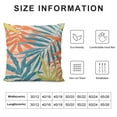 thumbnail image 5 of ONETECH Throw Pillow Covers Patio Pillow Cases Natural Leaves Pattern Spring Square Cushion for Garden Balcony Couch , Orange&amp;Blue, 5 of 5