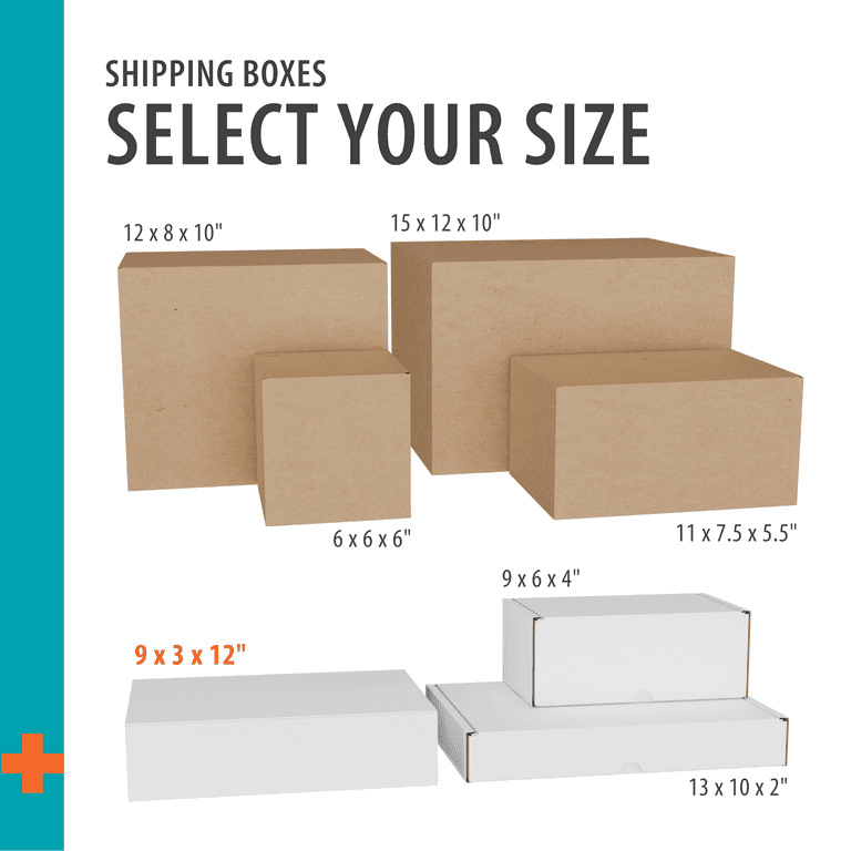 10 pack) Pen+Gear Side-Loading Shipping Boxes, 9
