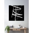 thumbnail image 2 of Abstract Black White Grey 9221 Poster Wall Art, Modern Wall Decor For Living Room Bedroom, 24x24 UNFRAMED, 2 of 3