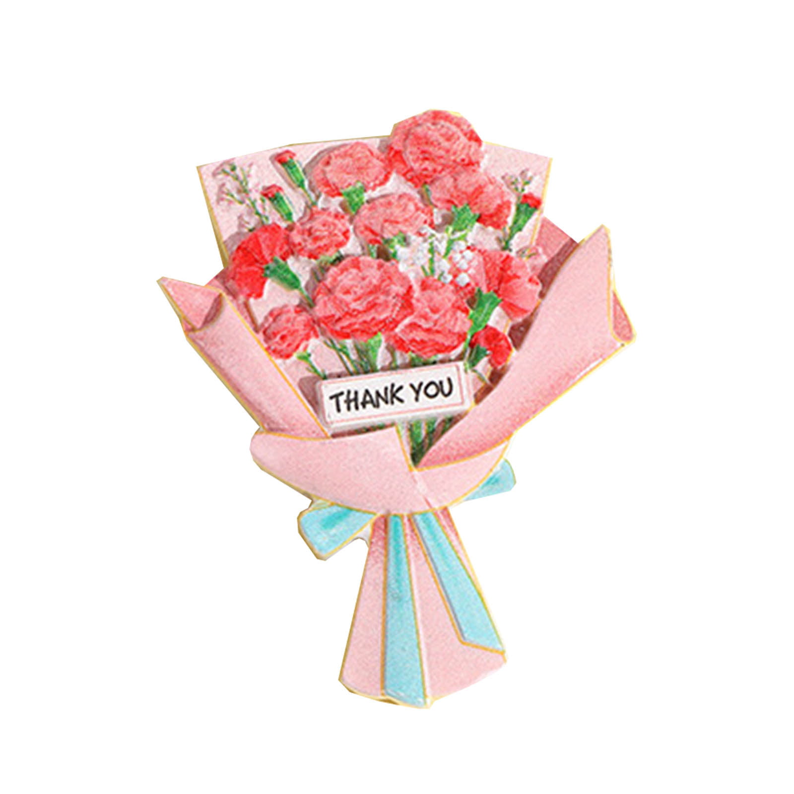 Pink Lily Flower 3D Fridge Magnet Kitchen Handmade Floral Resin Memo Holder New 