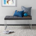 thumbnail image 5 of CorLiving Huntington Wide Chrome Base Rectangular Fabric Bench, 5 of 5