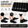 thumbnail image 6 of LWFBDTK Women Ankle Running Socks, 6-Pairs, Low Cut Cushioned Socks with Arch Support, Moisture Wicking, Size M (6.5-8.5), Black, 6 of 9