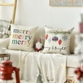 thumbnail image 5 of colorlife Merry Christmas Nutcracker Throw Pillow Covers, 18 x 18 Inch Winter Holiday Party Cushion Case Decoration for Sofa Couch Set of 4, 5 of 6