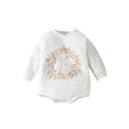 thumbnail image 1 of Faithtur Bébé Garçons Filles Romper, Manches Longues Col Rond Feux d'Artifice / Couronne Imprimé Body pour le Nouvel An, 1 of 9