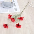 thumbnail image 2 of 1 Branch Artificial Flower Realistic Looking Romantic 5 Forks 5 Heads Simulation Chamomile Bouquet Photography Prop-Red, 2 of 7