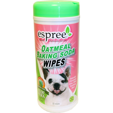 Espree Oatmeal Baking Soda Cleaning Wipes for Dogs , 50