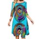 thumbnail image 1 of Vestido acampanado con cuello cuadrado y estampado elegante de moda femenina de Colorado Love Sacred Funkadelic, 1 of 6
