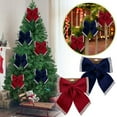 thumbnail image 3 of Christmas Decorations 10" Red Glitter Christmas Bows Hanging for Tree Wreaths Crafts Wrapping Accessories, 3 of 4