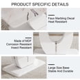 thumbnail image 6 of Sumdeal 5 Piece White Marble Dining Room Table Sets for 4, Modern Kitchen Table and Chairs Set for 4,White,Set of 4, 6 of 8