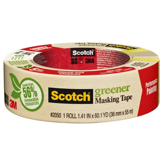 3M 2050-36A 1.41" Scotch Painters' Masking Tape For Trim Work