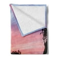 thumbnail image 2 of National Parks Soft Flannel Fleece Blanket, Sunrise in Slow Moving Stream Pinky Soft Colored Misty Skyline Mystic Beach, Cozy Plush for Indoor and Outdoor Use, 50" x 70", Multicolor, by Ambesonne, 2 of 5