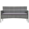 thumbnail image 4 of vidaXL 3 Seater Sofa Patio Outdoor Porch Wicker Couch with Cushions PE Rattan, 4 of 29