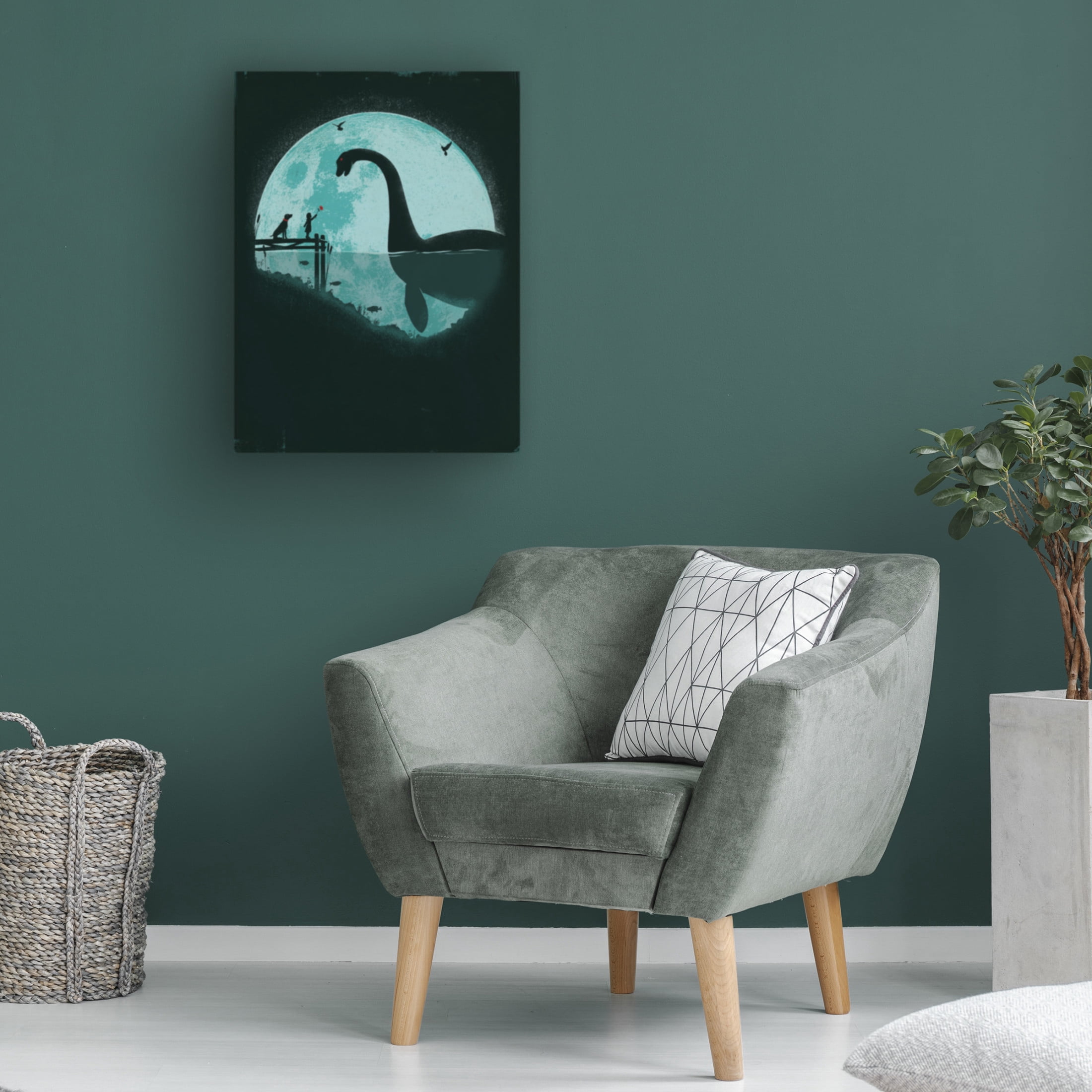 Canvas Wall Art - Jay Fleck 'Encounter a Blue Moon' Wall Art for Living Room, Bedroom, or Office Décor by Trademark Fine Art - 14 x 19 Inches