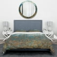 thumbnail image 2 of Designart 'Blue and Bronze Dots' Geometric Bedding Set - Duvet Cover & Shams, 2 of 4