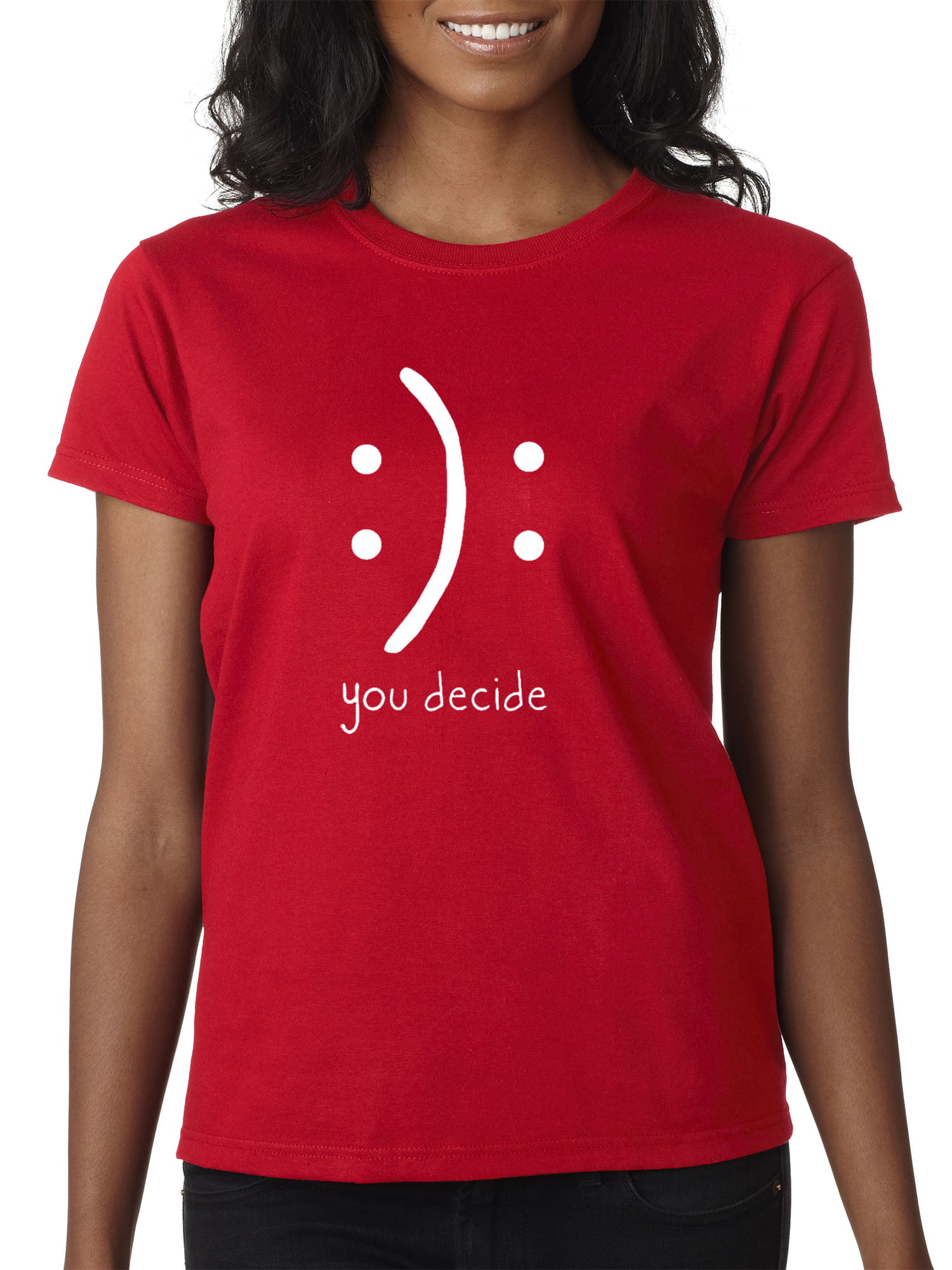 Happy or Sad Face You Decide Smile Funny Fashion Unisex T-shirt