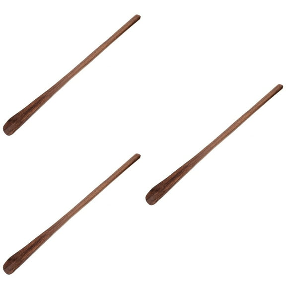 3 Pieces Stick Wooden Shoe Puller Convenient Horn Practical