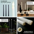 thumbnail image 4 of Efavormart Set of 3 | 11"  Flickering Flameless Battery Operated LED Taper Candles Home Wedding  Decor - Black, 4 of 10
