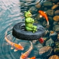 thumbnail image 7 of Garden Statue,Resin Ornament Funny DIY Miniature Figurines for Outside Pond Pool Patio Porch Backyard Miniature Bright Colors Blend Perfectly With The Pond Scenery(F), 7 of 7