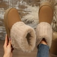 thumbnail image 5 of Womens Snow Boots Fluffy Faux Fur Lined Casual Short Platform Shoes, 5 of 10