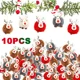 thumbnail image 2 of Lote de adornos navideños de ciervo de fieltro para colgar en el árbol de Navidad, adornos decorativos de madera para fiestas, adornos navideños para el hogar, manualidades con ciervos, 2 of 5