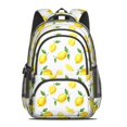 thumbnail image 2 of Lemon and Slice White Pattern Backpack for School, Cute School Bag with Adjustable Shoulder Straps and Padded Back, 16.9"x12.6"x5.9", 2 of 4