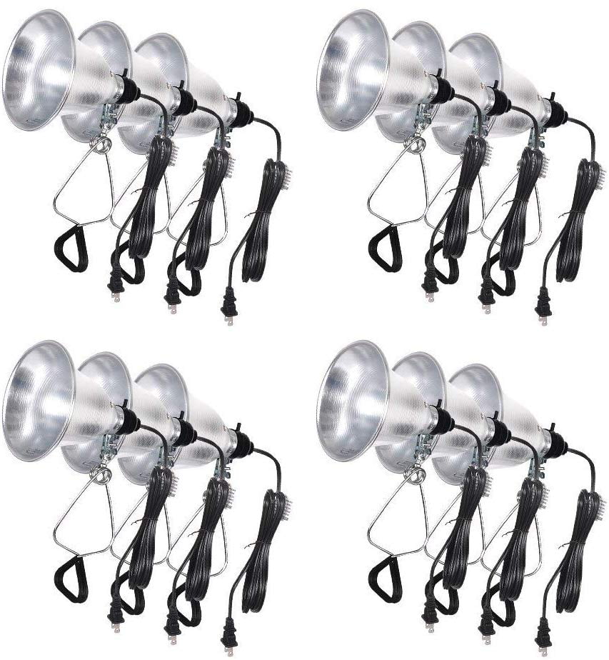 Simple Deluxe 12Pack Clamp Lamp Light with 5.5 Inch Aluminum Reflector