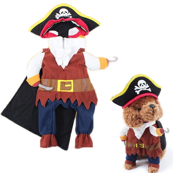 Fashion Funny Killer Doll Cute for Medium Large Dogs Dog Clothes Pet Halloween Clothing Cat Outfits Dog Cosplay Costume M PIRATE